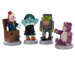 Lemax 02910 - Terrible Toys, Set Of 4 - Spooky Town Figurines* Lemax Spooky Town Figurines
