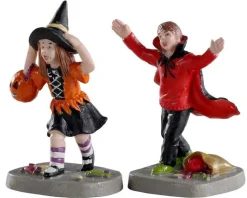Lemax 02903 - Terrified Trick-Or-Treaters, Set Of 2 - Spooky Town Figurines* Lemax Spooky Town Figurines