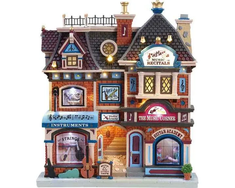 Lemax 85317 - The Music Corner, Battery-Operated (4.5V) - Facades* Lemax Facades