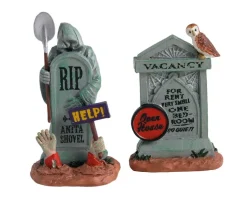 Lemax 14831 - Tombstone Duo, Set Of 2 - Spooky Town Accessories* Lemax Spooky Town Accessories