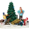 Lemax 53223 - Tree Trimming Trouble - Christmas Village Table Pieces* Lemax Table Pieces