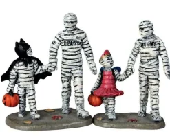 Lemax 62423 - Trick Or Treating With Mummy And Deady, Set/2 - Spooky Town Figurines* Lemax Spooky Town Figurines