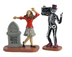Lemax 12013 - Undead Groove, Set Of 2 - Spooky Town Figurines* Lemax Spooky Town Figurines