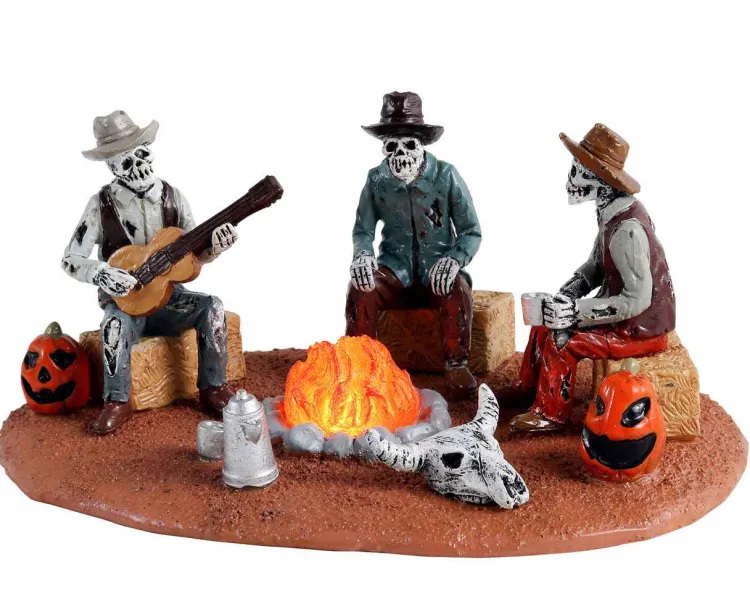 Lemax 14827 - Warming Their Bones, Battery-Operated (4.5V) - Spooky Town Accessories* Lemax Spooky Town Accessories
