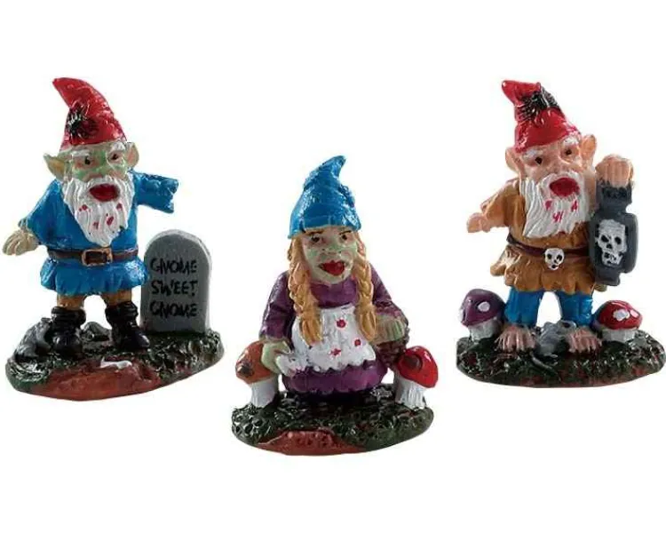 Lemax 82569 - Zombie Garden Gnomes, Set Of 3 - Spooky Town Figurines* Lemax Spooky Town Figurines