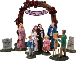 Lemax 23587 - Zombie Wedding Party, Set Of 9 - Spooky Town Halloween Village Accessories* Lemax Spooky Town Accessories