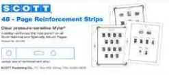 Scott Square Hole Page Reinforcement Mylar* Stamp Supplies
